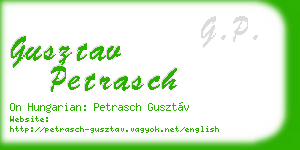 gusztav petrasch business card